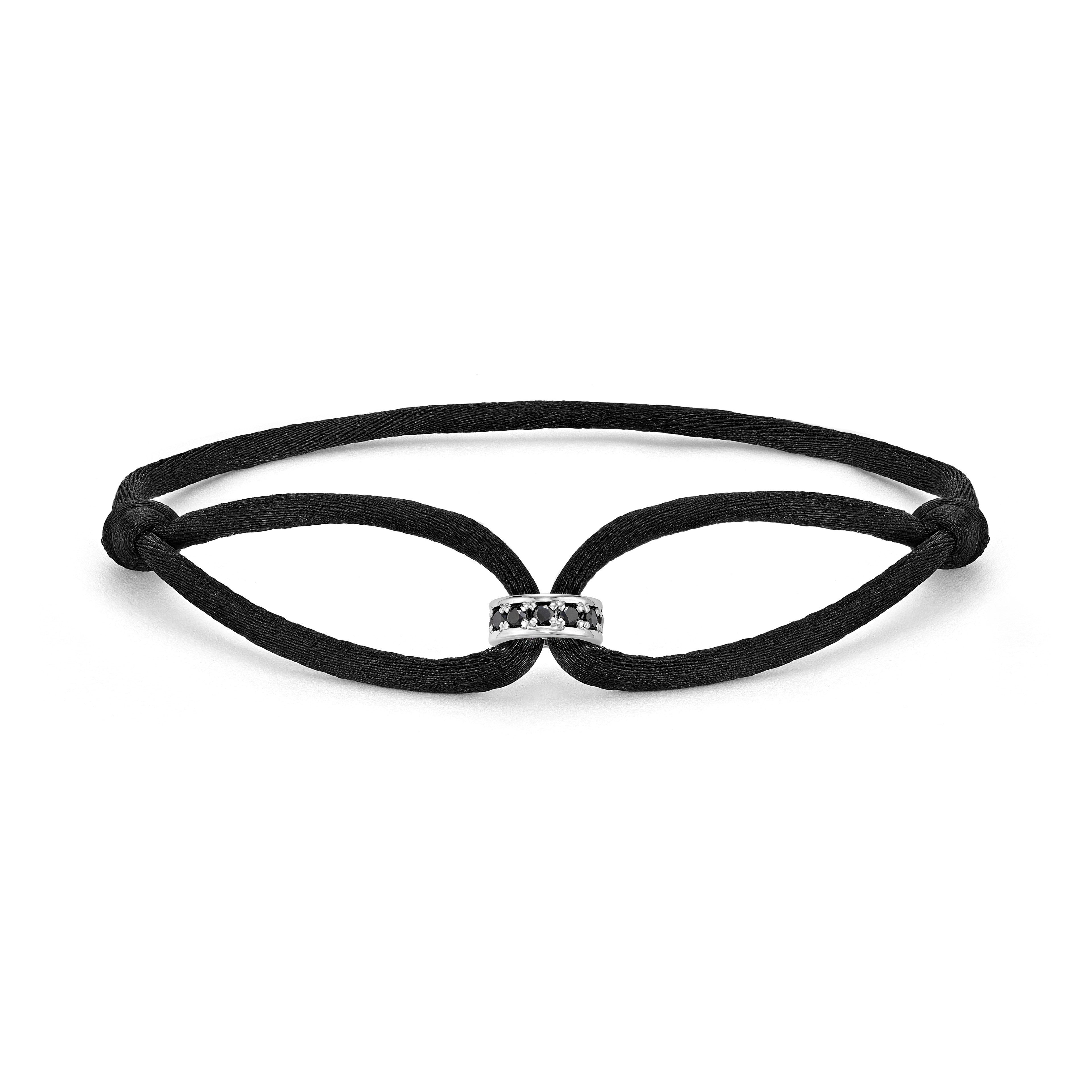Men's Black Diamond Round Bead