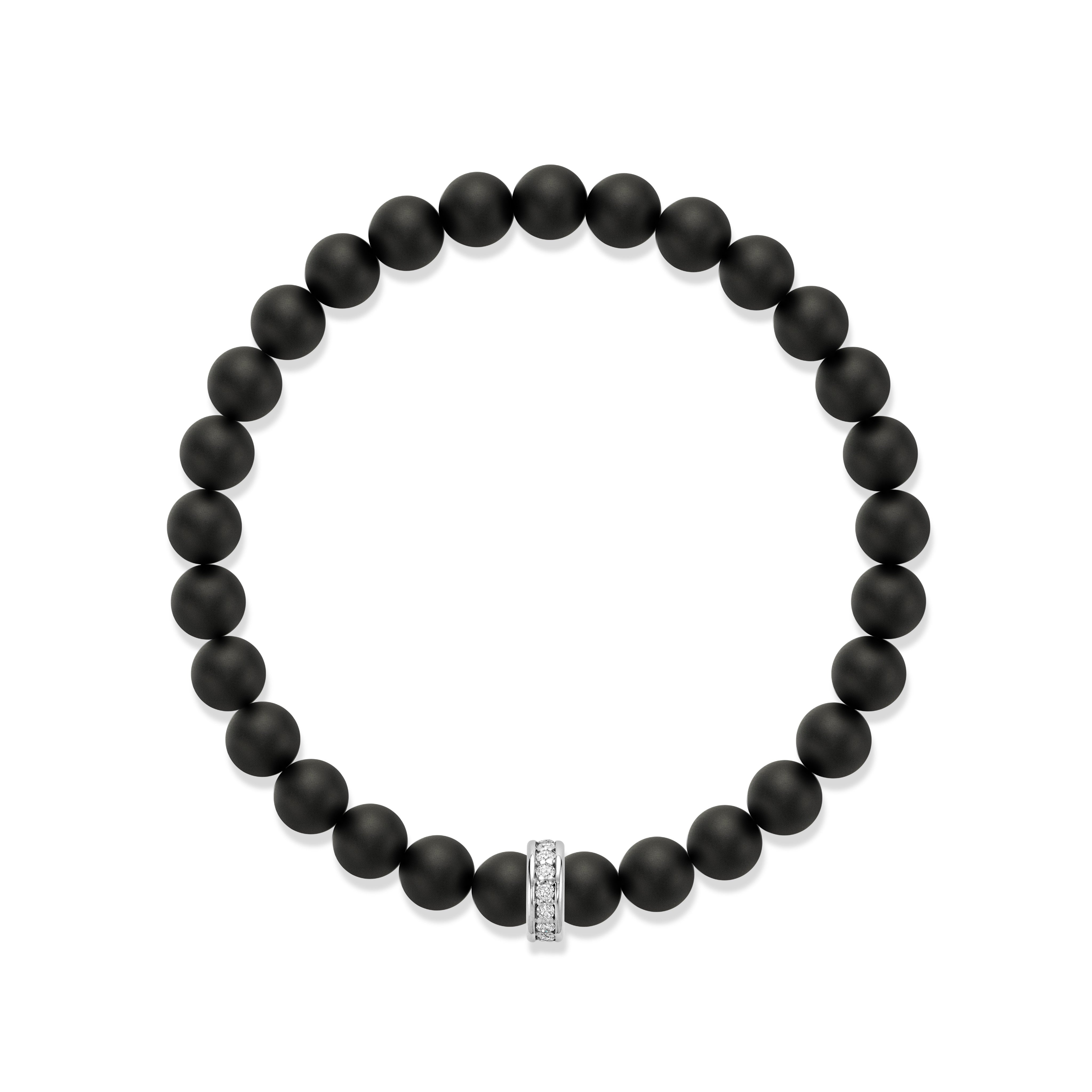 Men's Round Diamond Bead