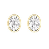 Lab-grown oval diamond studs