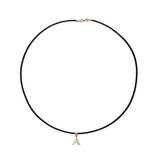 4 diamond Initial necklace