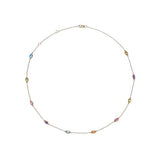 Colourful oval necklace