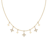 Flower station necklace