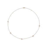Heart-shape diamond by the yard neckalce