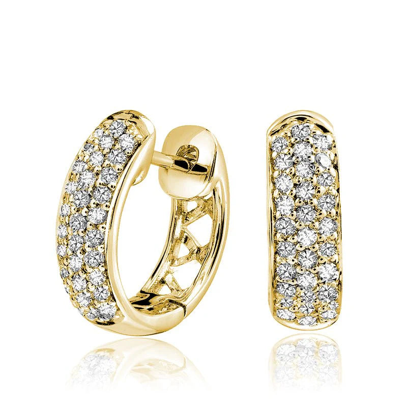 Pave Diamond Huggie Earrings