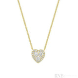 Halo Heart Illusion Diamond Pendant