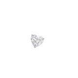 Diamond Heart Solitaire Stud