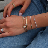 Bracelet à barre sur jonc réglable