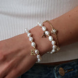 Pearl Bracelet with custom initial