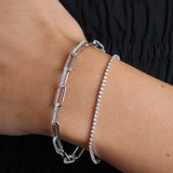 Bracelet trombone diamant