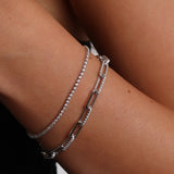 Bracelet trombone diamant