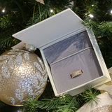 Bague à double rangée de diamants et goutte de rosée