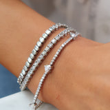 Tennis Bracelet with Hearts