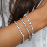 Tennis Bracelet with Hearts