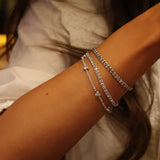 Tennis Bracelet with Hearts