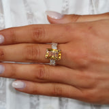 Citrine Ring (emerald cut)