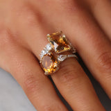 Citrine Ring (emerald cut)