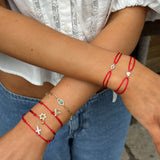 Pave Heart on Red Cord