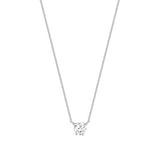 Solitaire heart diamond necklace
