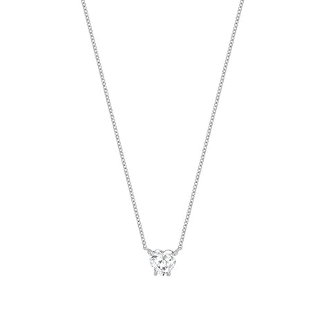 Solitaire heart diamond necklace