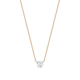 Solitaire heart diamond necklace
