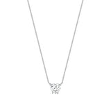 Solitaire heart diamond necklace