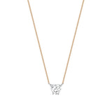 Solitaire heart diamond necklace