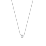 Solitaire heart diamond necklace
