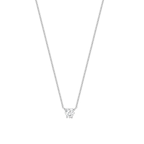 Solitaire heart diamond necklace
