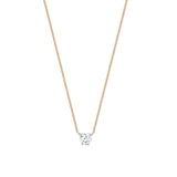 Solitaire heart diamond necklace