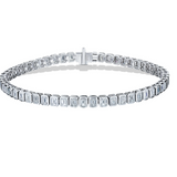 Tennis Bracelet with Emerald Cut Diamonds