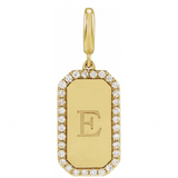 Custom Pave Engravable Pendant