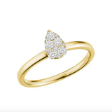 Pear Illusion Diamond Ring
