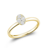 Oval Illusion Diamond Ring