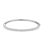 Large Semi Eternity Bangle Diamond Bracelet