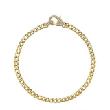 Cuban Link with Diamond Clasp Bracelet