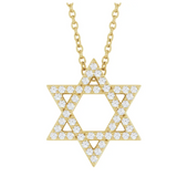 Collier en diamant avec étoile de David (grand modèle)