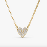 Pave Heart Diamond Necklace