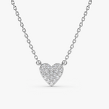Pave Heart Diamond Necklace