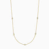 Heart-shape diamond by the yard neckalce
