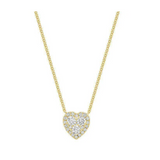 Halo Heart Illusion Diamond Pendant