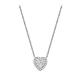 Halo Heart Illusion Diamond Pendant