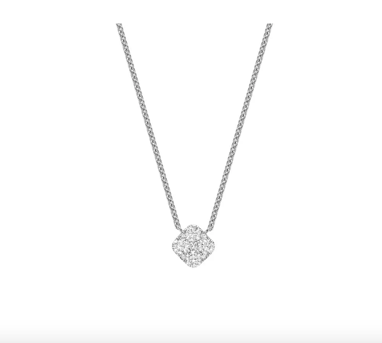 Cushion Diamond Necklace