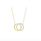 Double Circle Diamond Necklace