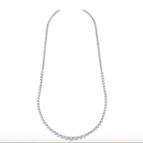 Graduated Tennis Diamond Necklace