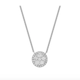 Round Halo Illusion Diamond Pendant