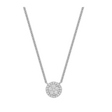 Round Halo Illusion Diamond Pendant