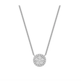 Round Halo Illusion Diamond Pendant