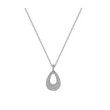 Elegant Drop Pave Diamond Pendant