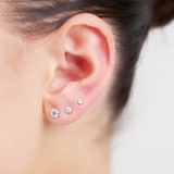 Solitaire (stacking) Stud Earrings
