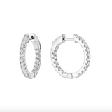 Inside Out Diamond Loop Round Shape Earrings